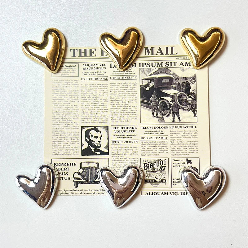 10 Heart-shaped Fridge Magnets Magnetic Message Boards Camera Zpaxo