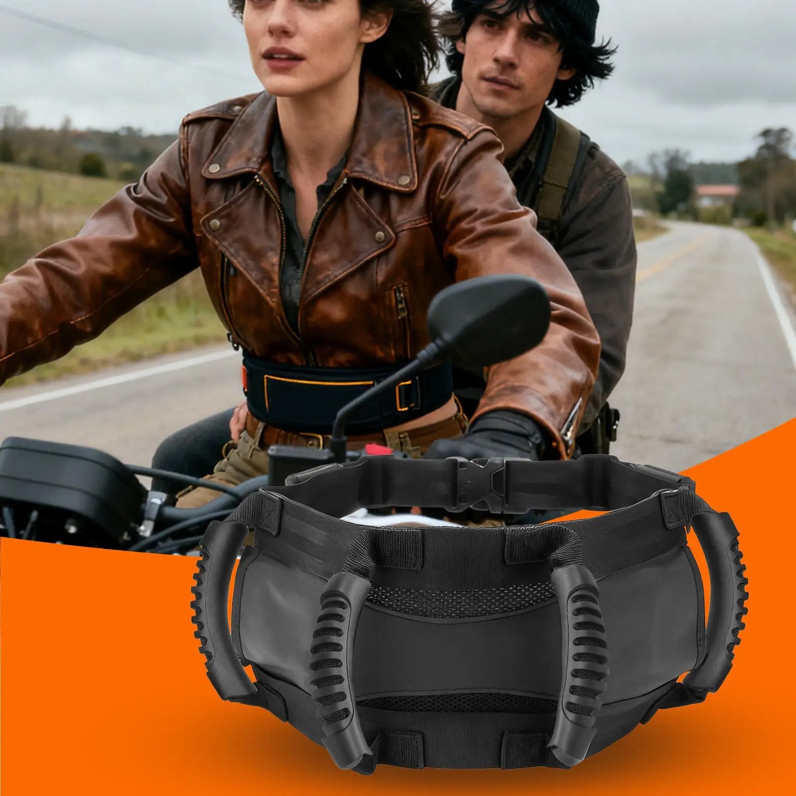 Motorcycle Backseat Handle Oxford Cloth Strap Passenger Belt Grip