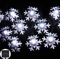 Christmas Solar String Light 8 Modes Powered Snowflake Outdoor Zpaxo WHITE 6.5M 30leds