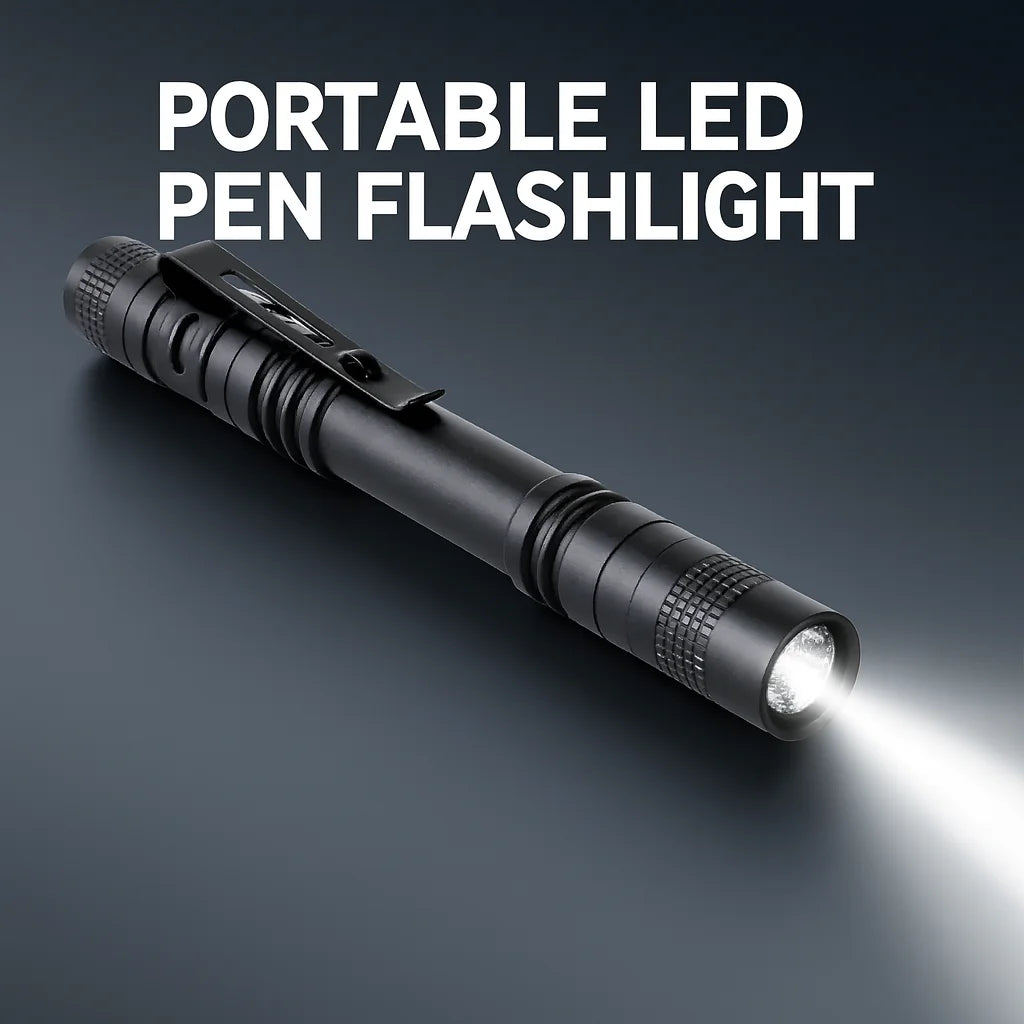 Portable Mini LED Pen Flashlight Waterproof Pocket Torch Handheld Light for Outdoor Camping Hiking Car Repair Emergency Home Use Zpaxo