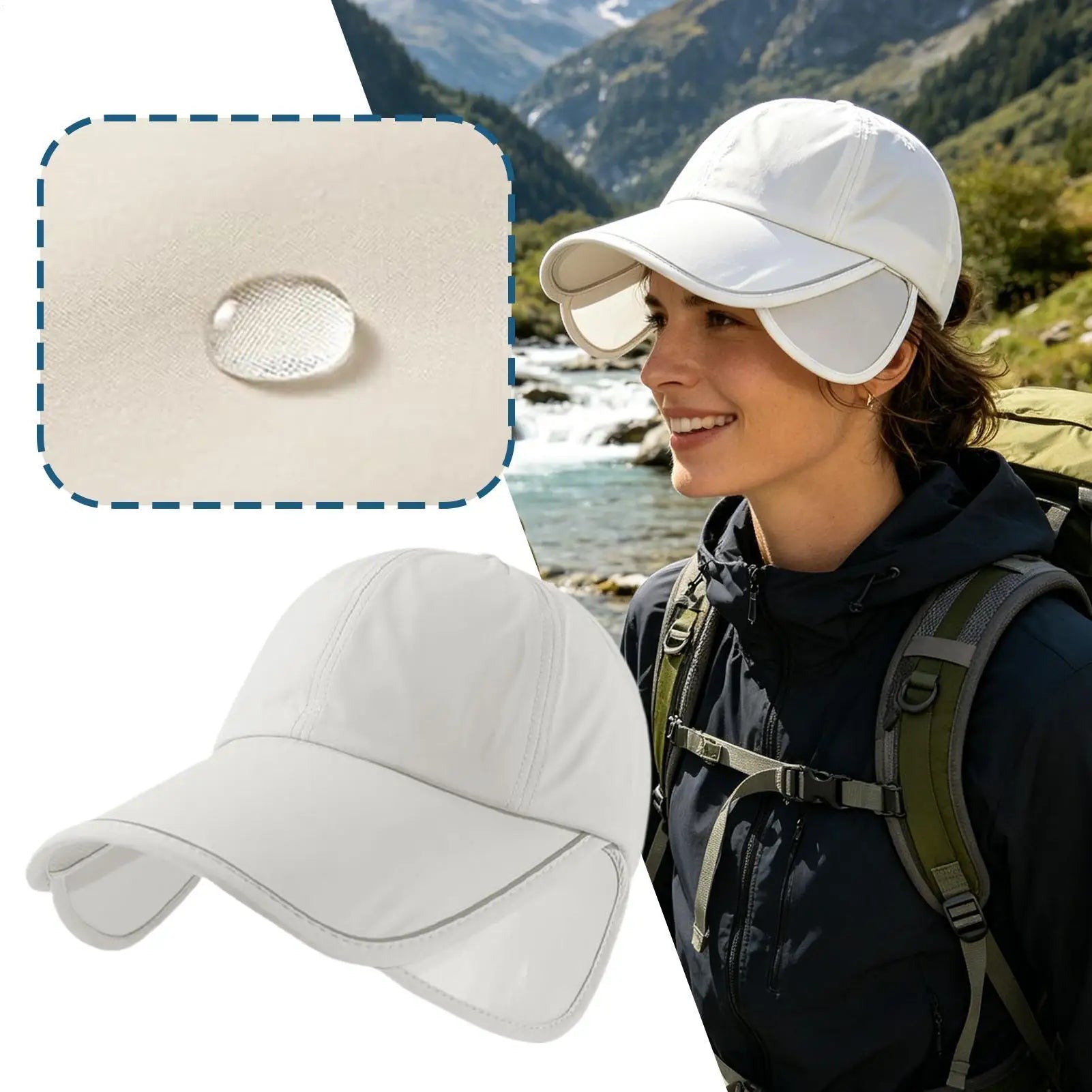 Summer Sun Protection Adjustable Sun Hat For Women Wide Brim Caps Ladies Beach Visor Hat Holiday UV Protection Sun Hat Zpaxo