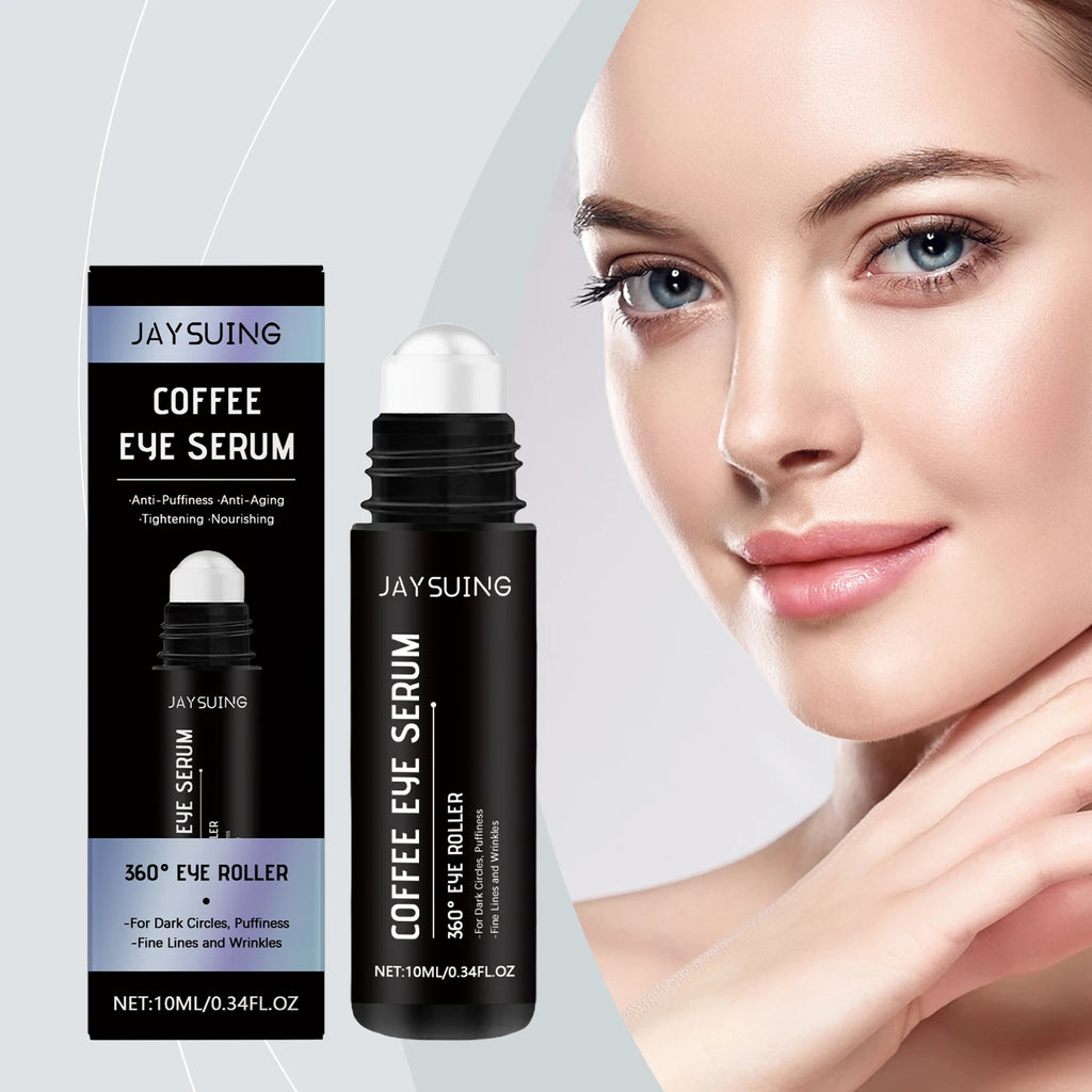 Coffee Eye Roll-On Serum - 10ml Depuff & Reduce Puffiness, Brighten & Nourish, Cooling Massage For Under-Eye Care Zpaxo 10ml boxed