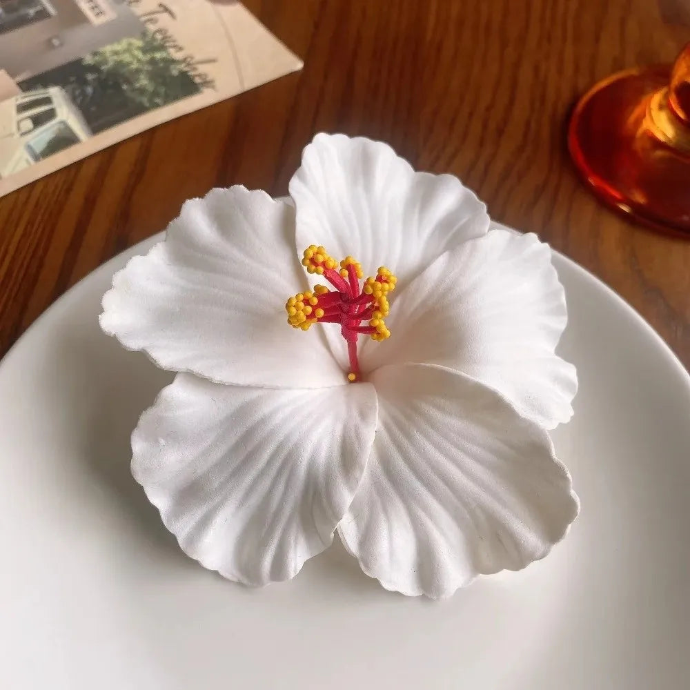 Egg Flower Hawaiian Flower Hair Clips Bohemian Flower Romantic Hair Barrettes Headdress Decorative Head Side Clip Zpaxo