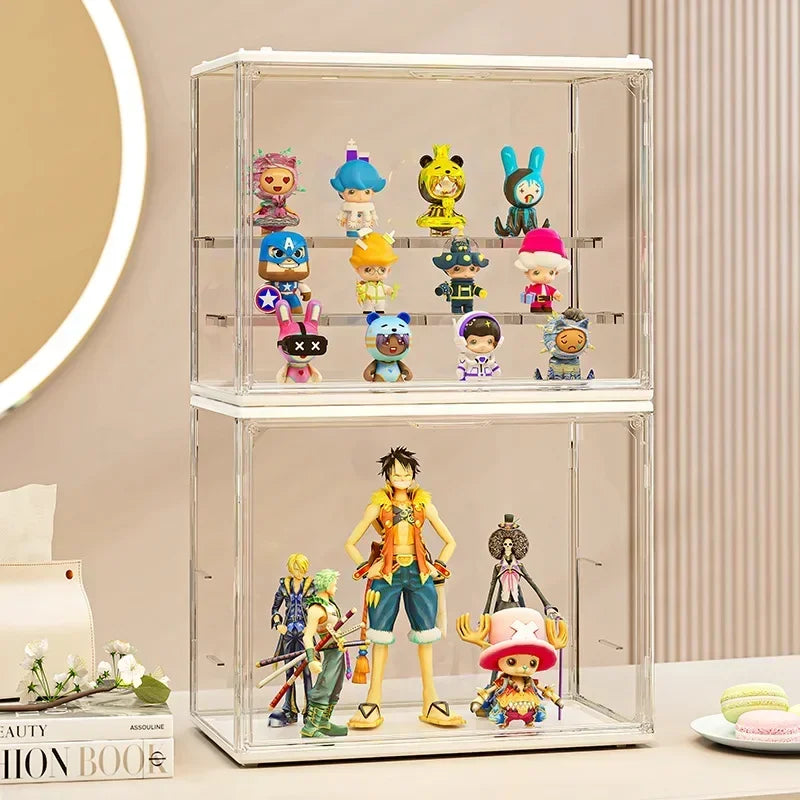 Acrylic Showcase Clear Display Stand Collectible Figures Blind Box Zpaxo