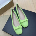 Flat Shoes for Women Spring and Autumn 2026 New Retro Square Toe Bow Ballet Shoes for Women Flat Plus Size Women's Shoes Zpaxo 4 37