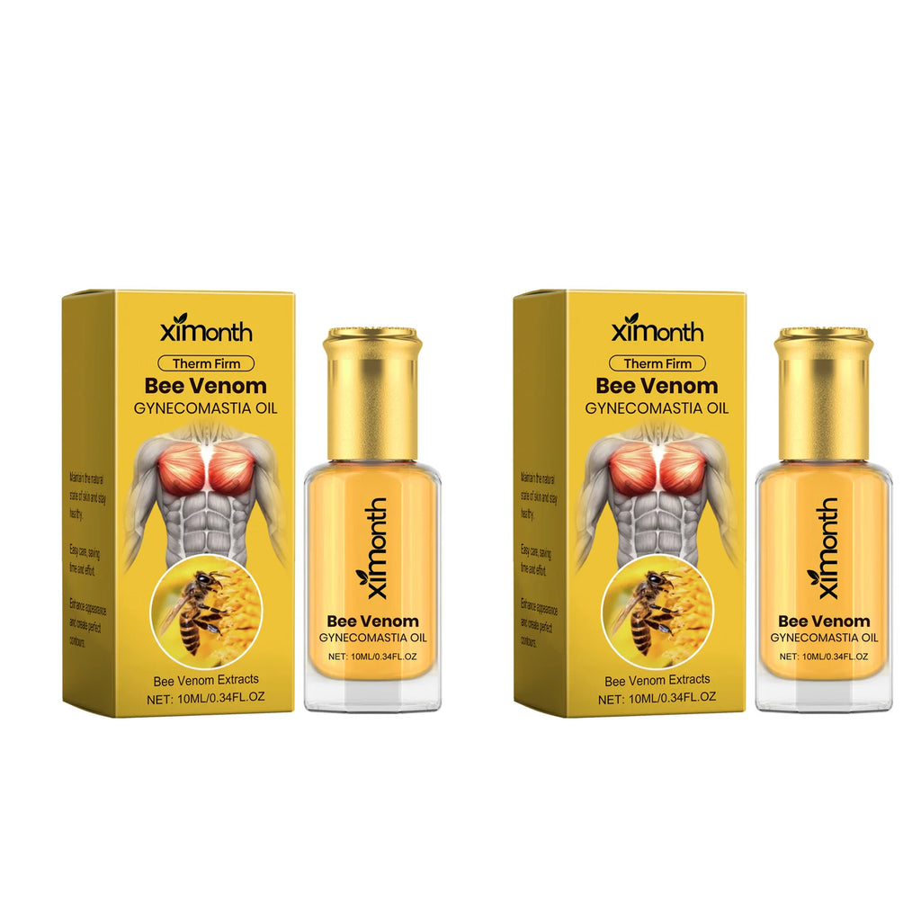 Bee Venom Men's Chest Firming Massage Oil – Contouring 10ml Chest Firming Body Oil Zpaxo 2Pcs