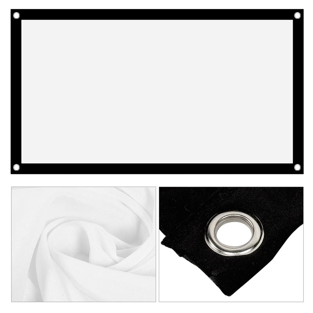 16 9 Thicken Portable Non Crease Soft White Polyester Projector
