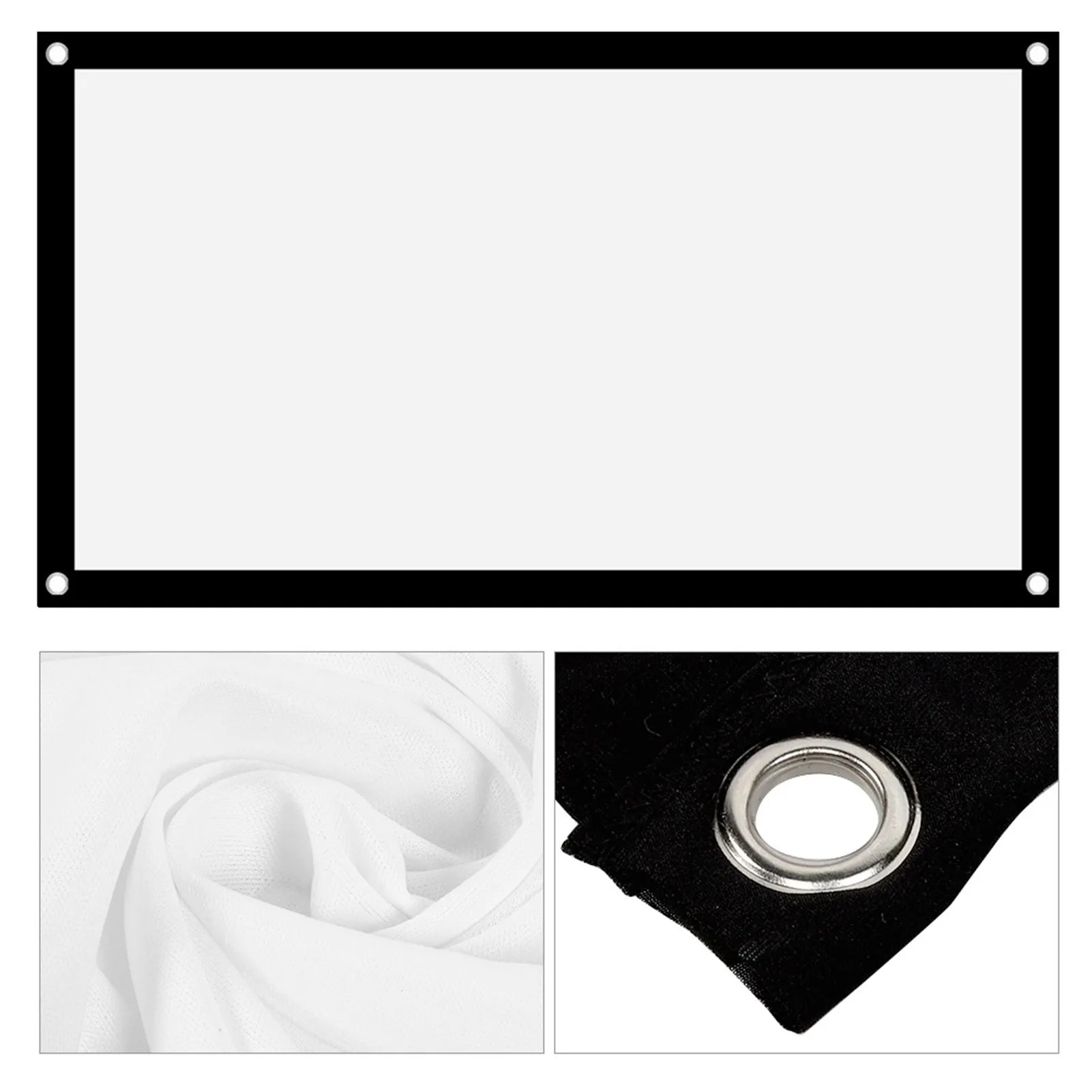 16 9 Thicken Portable Non Crease Soft White Polyester Projector
