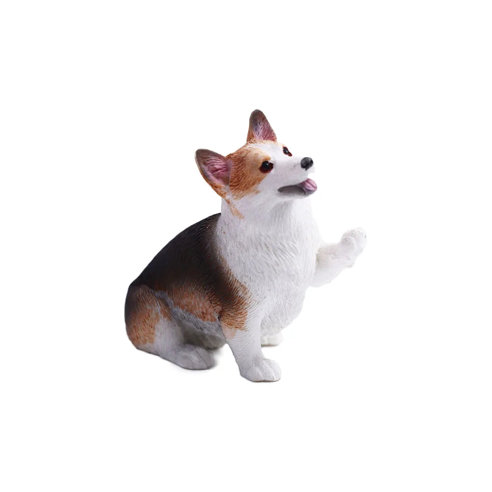 Auto Decoration Dog Doll Children's Resin Figures Mini Animal Car Zpaxo black 6
