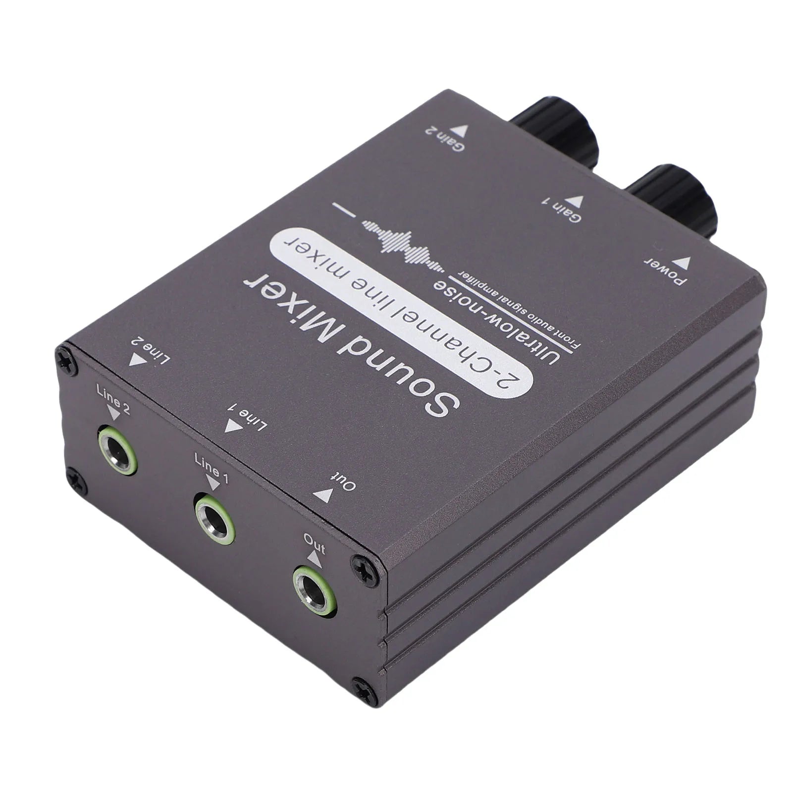 2 Way Sound Mixer Channel 1 Out Mixing Switcher Dual Volume Control