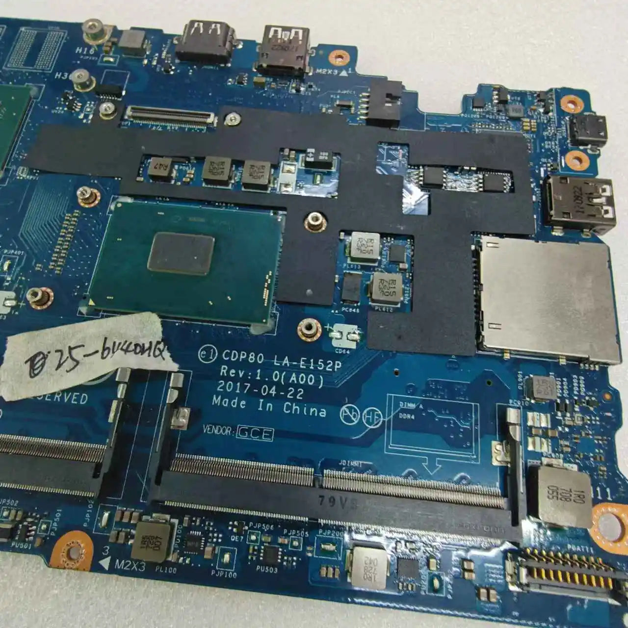 DELL Latitude 5580 Precision 3520 Laptop Mainboard LA-E152P i5-6440HQ