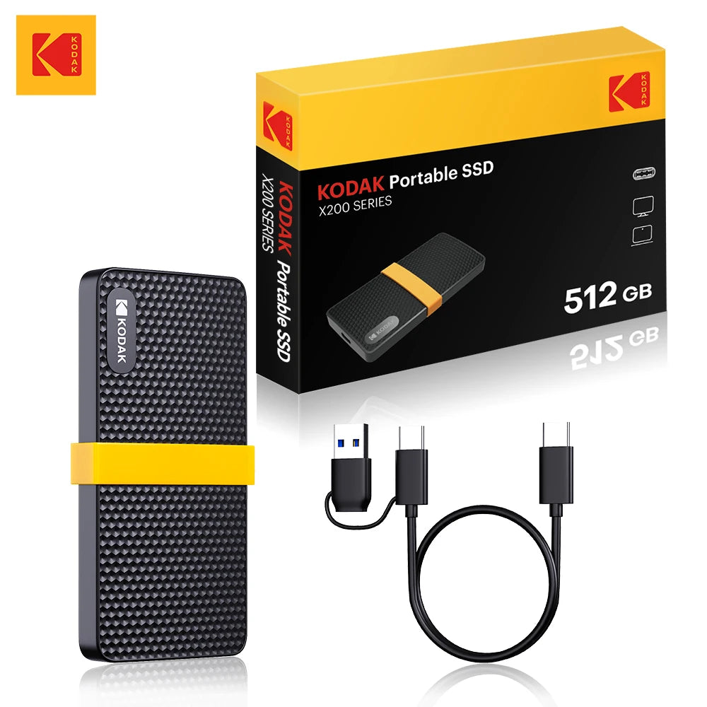 Kodak X200 1TB Portable SSD USB 3 1 Type-c External Solid State Drive Zpaxo
