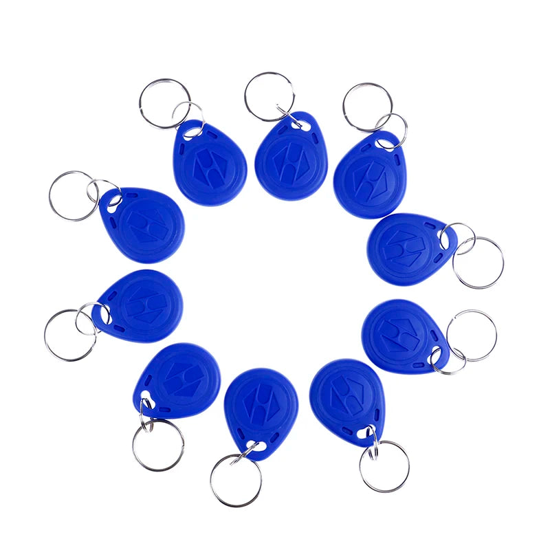 ▶10Pcs 64 Bits TK4100 RFID Key Chain Keychains 125KHZ RFID Proximity ID Card Token Tags Key Fobs NFC Zpaxo