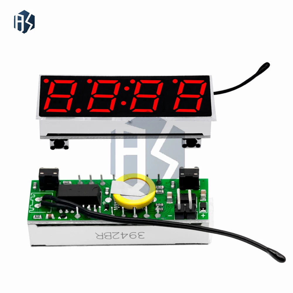 RX8025T 3-in-1 LED Display Module Digital Clock Thermometer Voltmeter Zpaxo