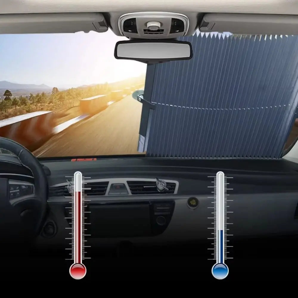 Automatic Telescopic Automobile Sunscreen Retractable UV Reflective Zpaxo