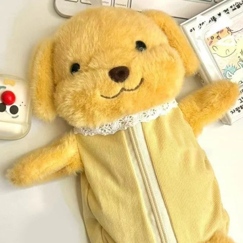 1Pcs Cute Plush Pen Bag Cartoon Doll Pencil Case Large Capacity Stationery Organizer Students Zpaxo