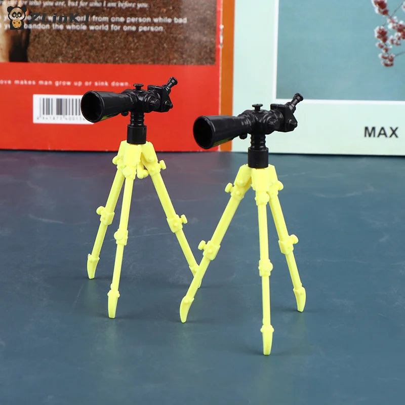 ▶2Pcs Doll Telescope Model Dollhouse Miniature Version Telescope Doll Home Decor Zpaxo