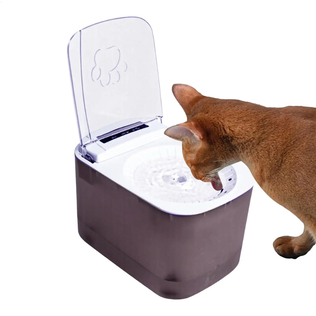 Cat Fountain Automatic Drinking Bowl Pet Sensor Opening Cover Home