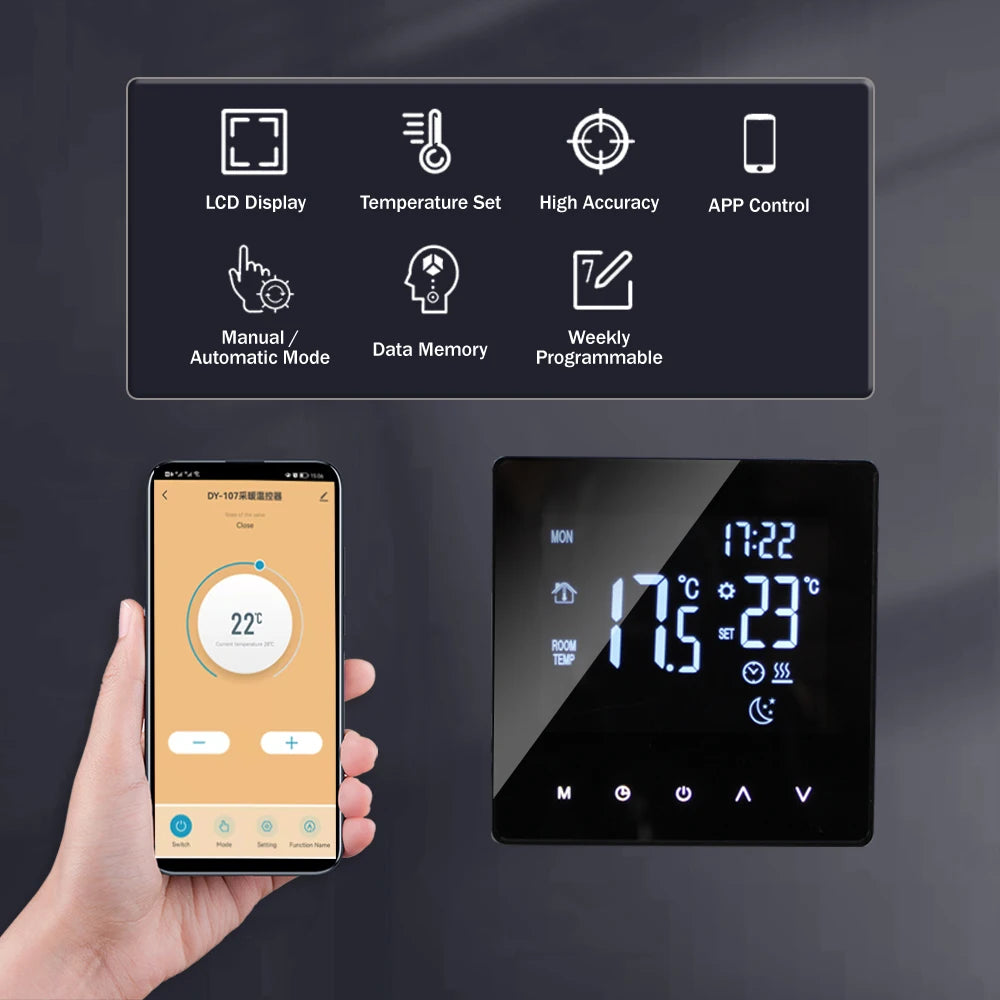WiFi Thermostat Temperature Controller Water/Electric Floor Heating Gas Boiler GB/GE Smart Life Tuya Control Alexa Google Home Zpaxo