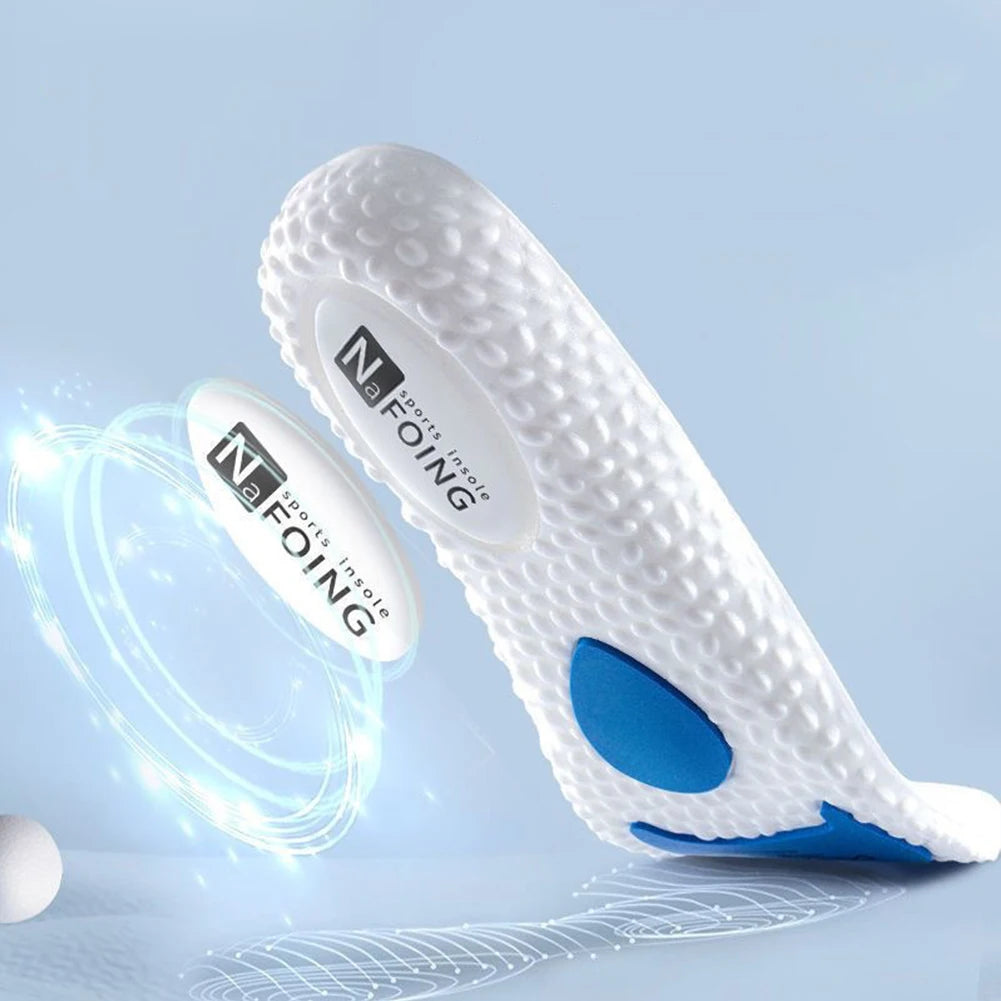 High Elastic Insoles Comfortable Shock Absorbing Insoles Sweat Absorbent U Shaped Shoes Pads for Plantar Fasciitis Zpaxo