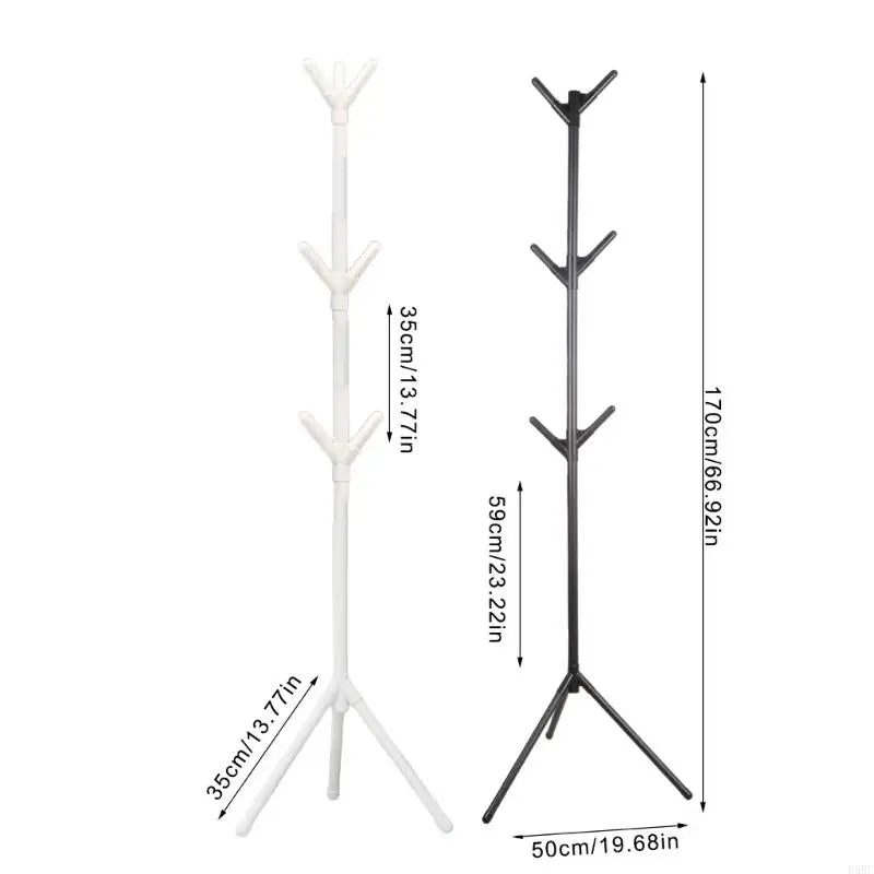 Coat Rack Tree 8 Hooks Hat Stand Bedroom Office Entryway Hall