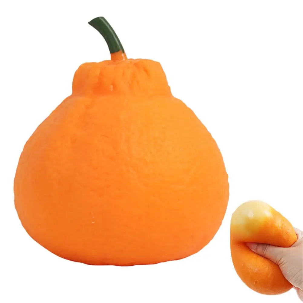 1/2PCS Ugly Orange Squeesh Toy For Anxiety Relief Cute Citrus Fidget Sensory Novelty Toys Simulation Fruit Home Decor Useful Toy Zpaxo 8CM