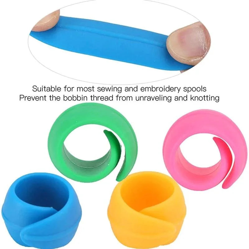20pcs Thread Spool Huggers Bobbin Clamps Holders Keep Thread Spools From Unwinding Peels Sewing Accessories Zpaxo