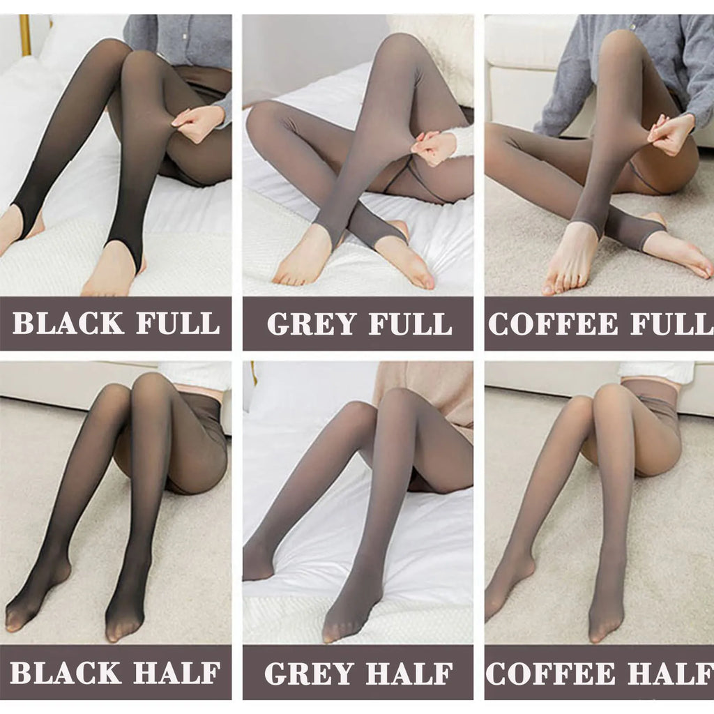 Winter Woman Pantyhose Translucent Wool Sock Pants Winter Stocking Fleece Lined Tights Thermal Pants Legging Fake Pantyhose 2022 Zpaxo