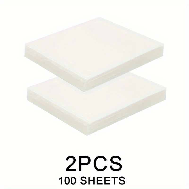 100 Transparent Waterproof Sticky Notes 3x3 Inch Self-adhesive