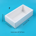 10Pcs Pull-Out Gift Boxes Drawer Kraft Paper Boxes with Clear Window Gift Jewelry Packaging Business Wedding Birthday Party Zpaxo F 10Pcs
