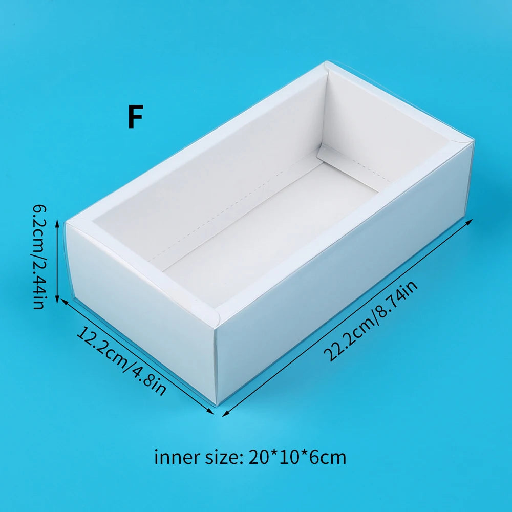 10Pcs Pull-Out Gift Boxes Drawer Kraft Paper Boxes with Clear Window Gift Jewelry Packaging Business Wedding Birthday Party Zpaxo F 10Pcs