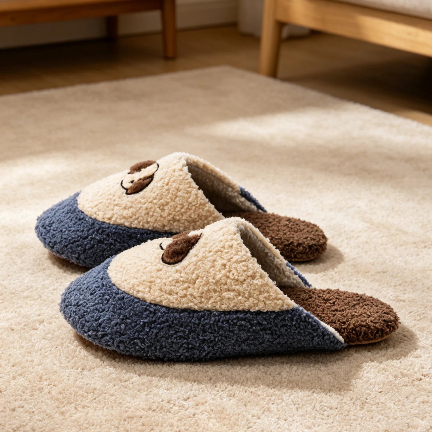 Ultra Soft Warm Fleece Lined Slippers Men Indoor Non-slip House Shoes