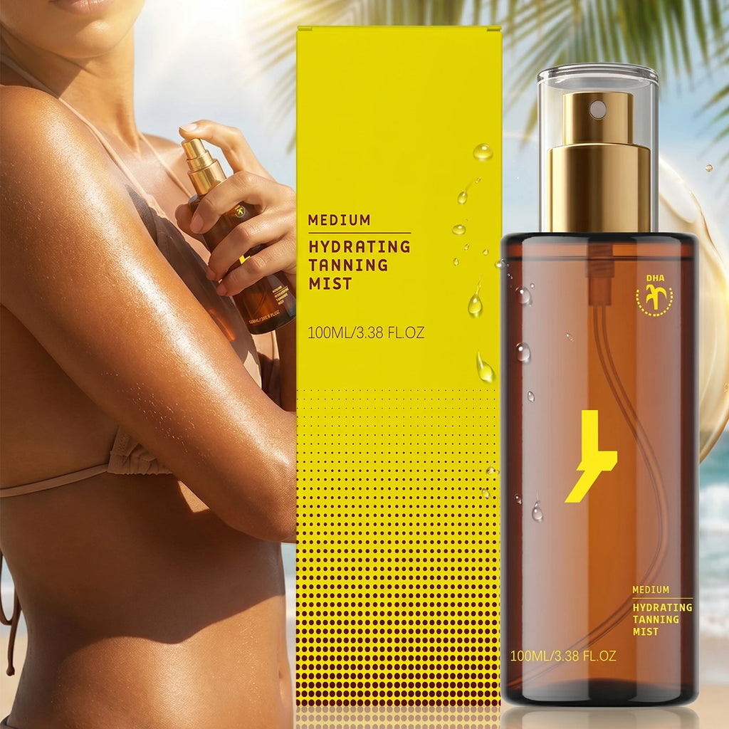 100ml Self Tanning Mist for Sun Kissed Natural Glow Long Lasting Sunless Tan Fast Drying Hydrating Spray Vegan DHA Streak Free Zpaxo