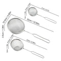 Fine Mesh Strainers Stainless Steel Sieve Kitchen Metal Colander