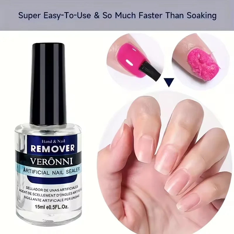 15ml Soak-Off Quick Nail Glue Remover,Easy Application Nail Gel Remover Nail Polish Remover For Gel Nails Polish Nail Art Gel Zpaxo