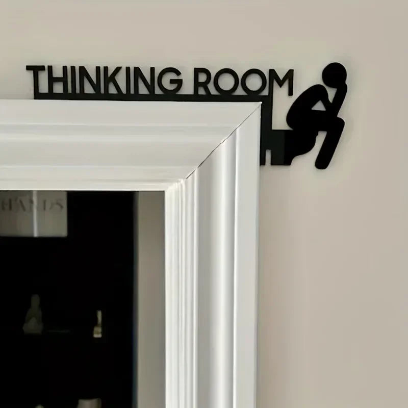 Metal Toilet Door Sign – Funny Bathroom Wall Decor Pendant Decorative Door Sign Zpaxo
