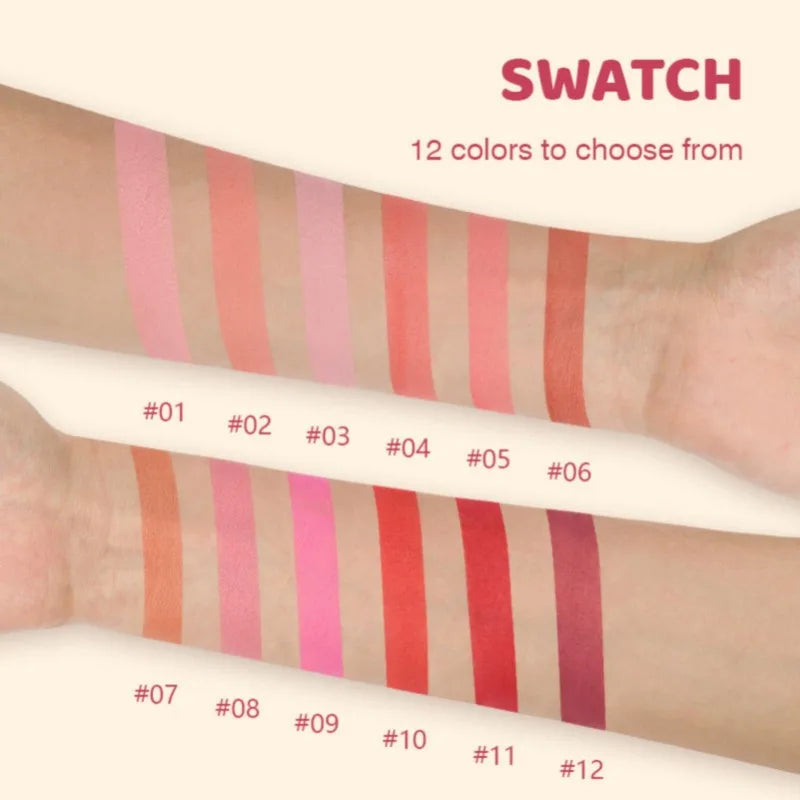 1PC Monochrome Blush Palette, Low Saturation Powder, Matte Effect, Pink/red, Long-lasting, Suitable for Date and Daily Needs Zpaxo