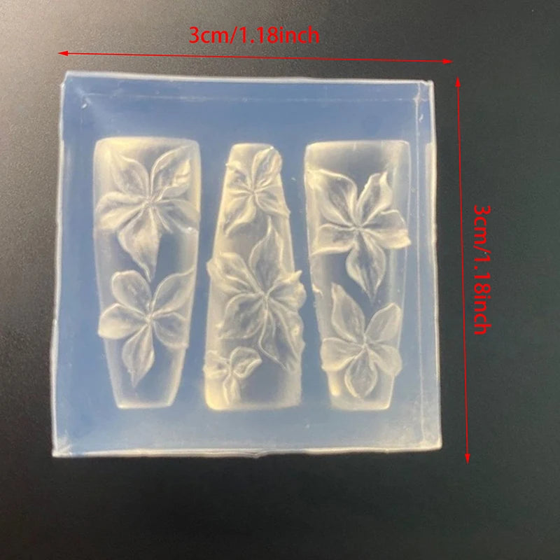Tulip Lily 3D Nail Art Mold Festive Hat Socks Design Starfish Shell Zpaxo A1