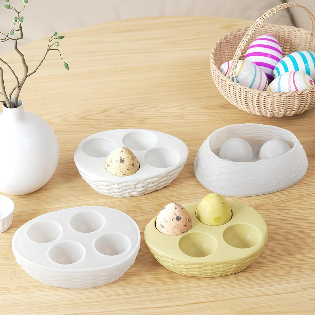Easter Silicone Mold Egg Storage Tray Mould Holder Container Fridge