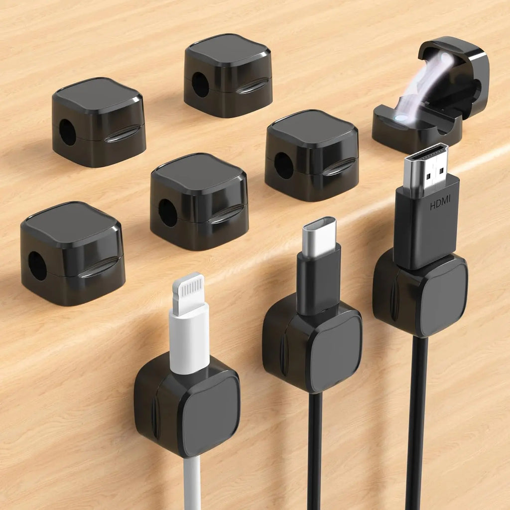 Magnetic Cable Clips Adjustable Cord Holder Management Adhesive Wire