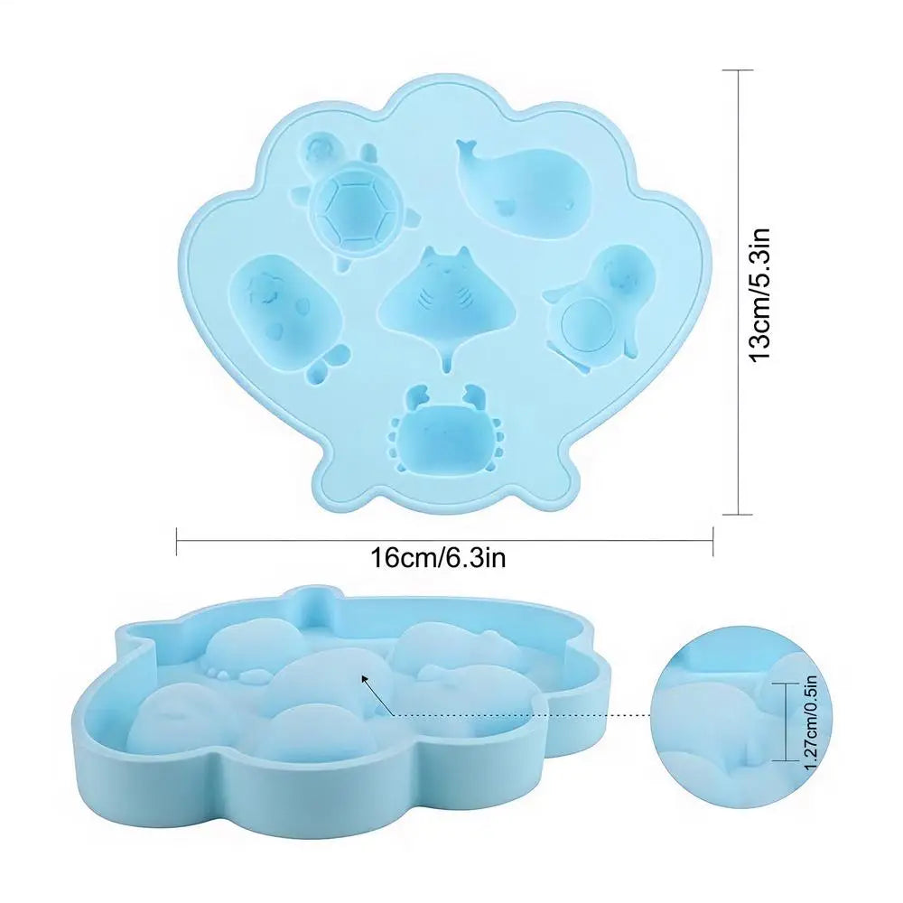 Ice Molds Cocktails DIY Easy Release Reusable Sea Animal Whiskey Zpaxo B
