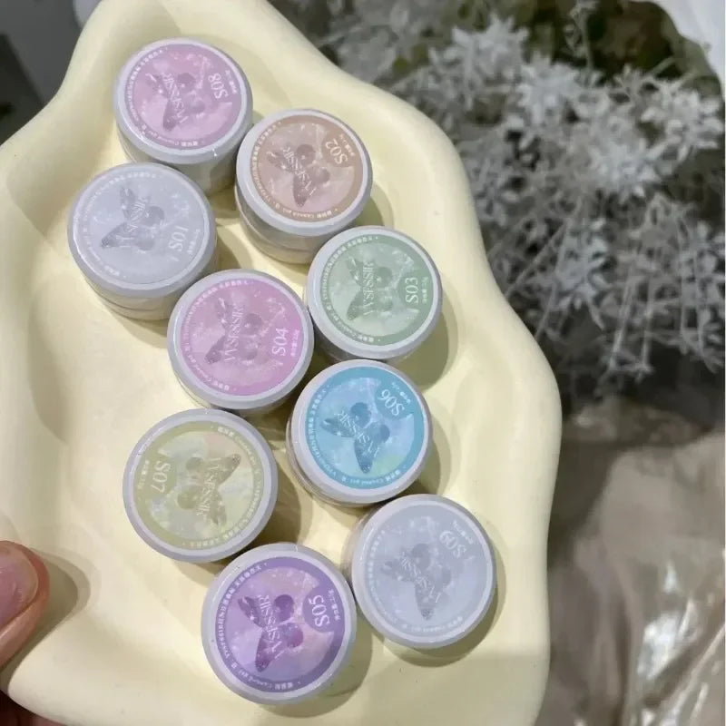 2.5ml 9colors/set Color Fairy Powder Cream Gel Nail Polish Texture Paste Texture Three-dimensional Modeling Glue Nail Art Design Zpaxo