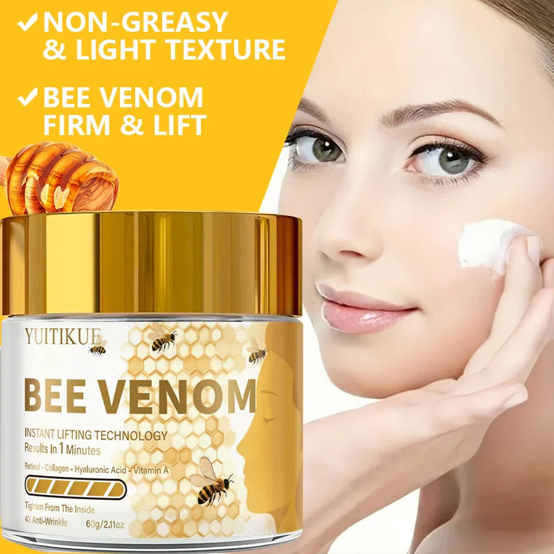 YUITIKUE Bee Venom Face Cream 60g – Instant Lift & Anti-Wrinkle Anti-Aging Face Cream Zpaxo