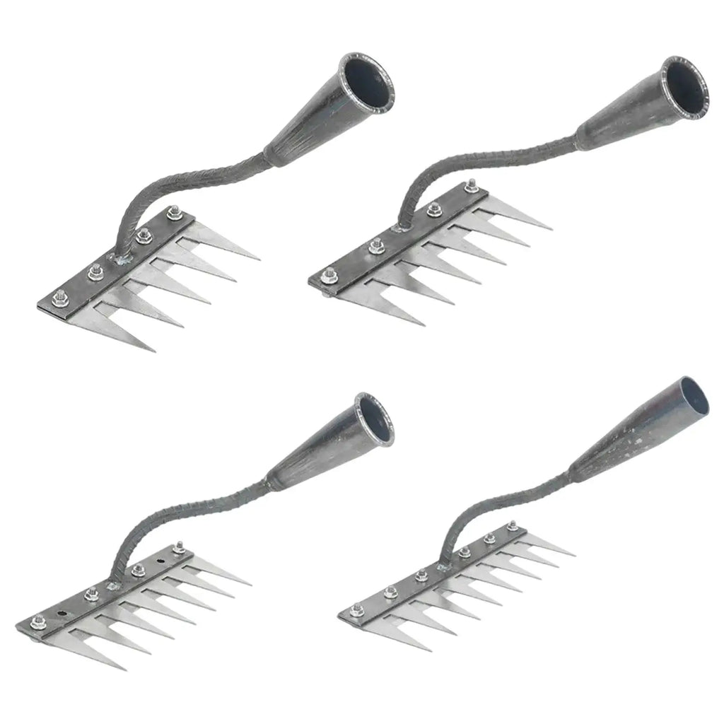 Garden Weeding Rake Sturdy Efficient Metal Practical Convenient Heavy Duty for Yard Cultivating Gardening Landscapers Homeowners Zpaxo