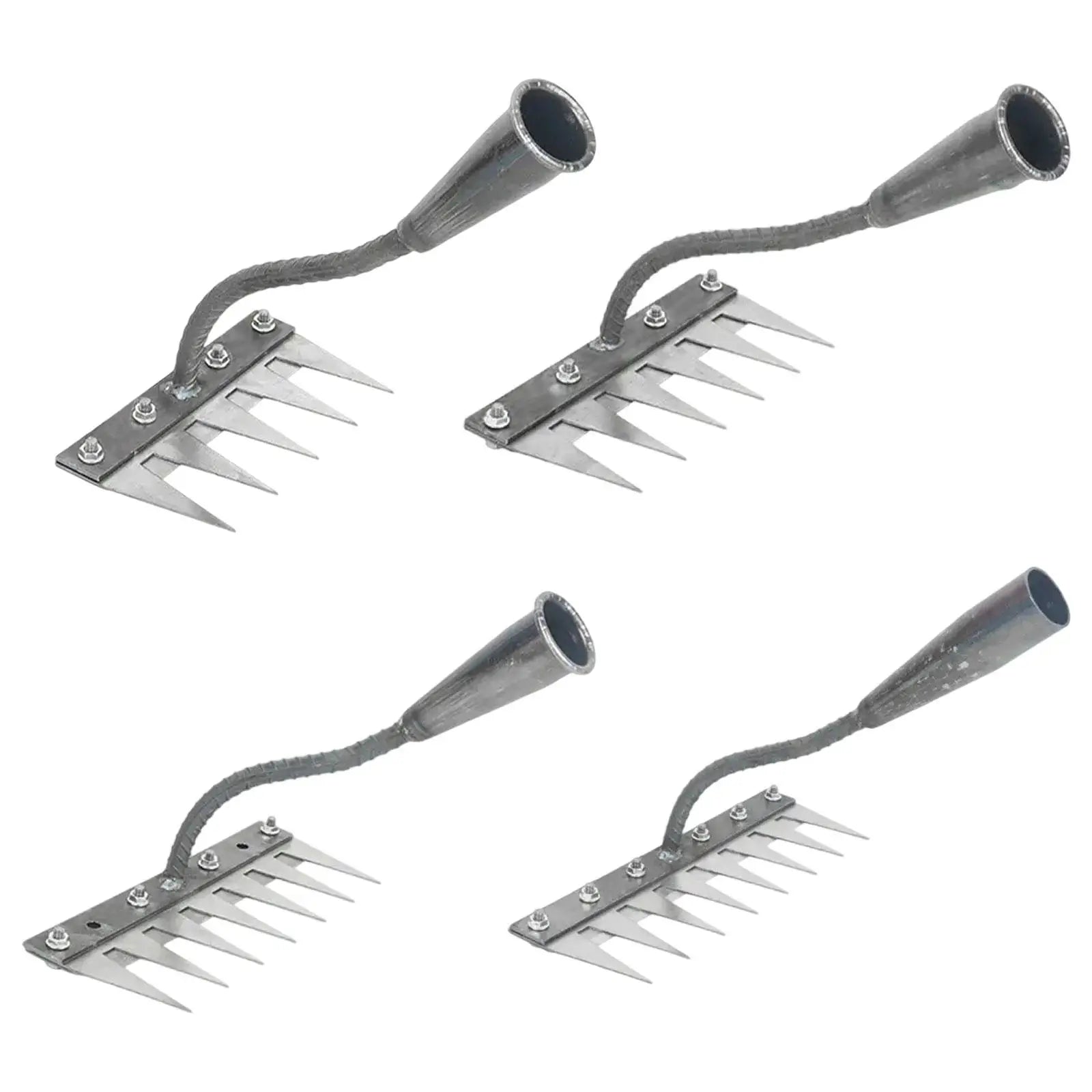 Garden Weeding Rake Sturdy Efficient Metal Practical Convenient Heavy Duty for Yard Cultivating Gardening Landscapers Homeowners Zpaxo