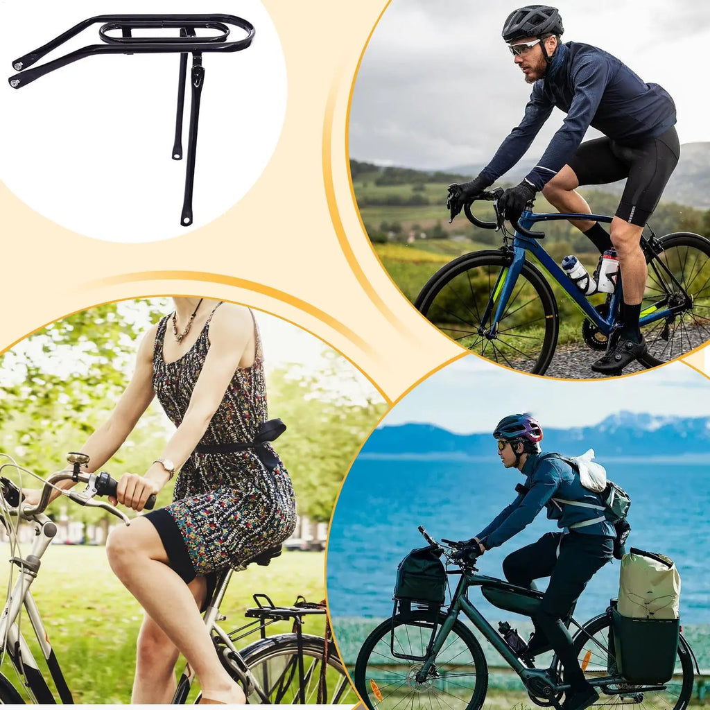 Bike Rear Rack Heavy Duty Luggage Carrier Lightweight Aluminum