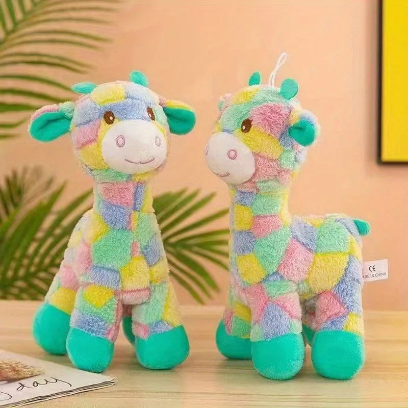 Colorful Cartoon Deer Design Pet Grinding Teeth Plush Toy, Durable Chew Toy For Dog Interactive Supply Zpaxo