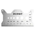 Stainless Steel Double-Sided Bolt Gauge Card Screw Measuring Calipers Thread Specification Measurment Tools Zpaxo White