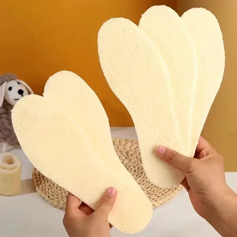 Lamb Fleece Thermal Insoles – Warm Wool Shoe Pads Men & Women