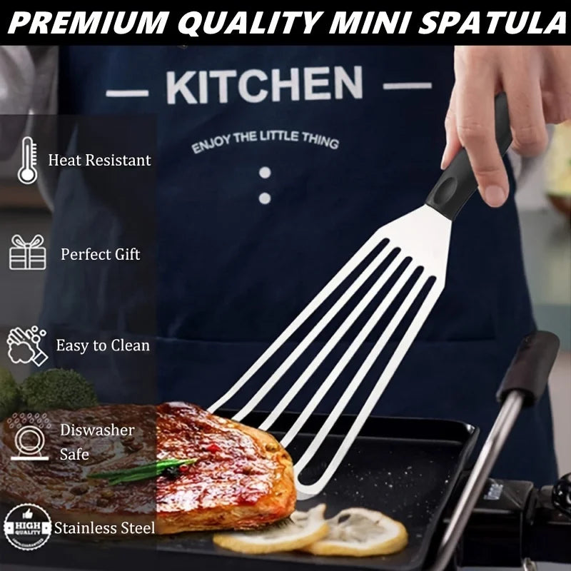 Mini Stainless Steel Spatula Multi-functional Turner Flipping Cutting